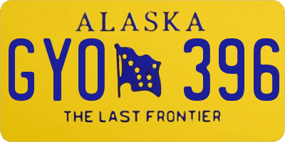 AK license plate GYO396