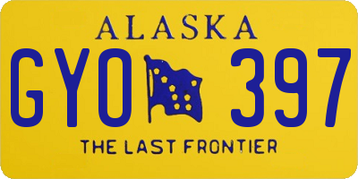 AK license plate GYO397