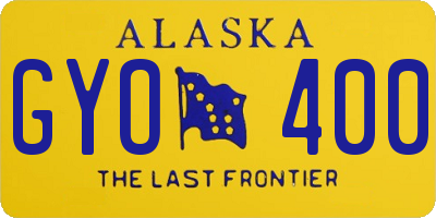 AK license plate GYO400