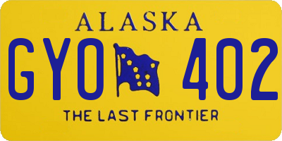 AK license plate GYO402
