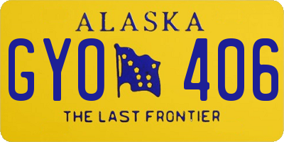 AK license plate GYO406