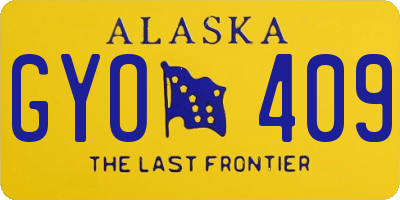 AK license plate GYO409