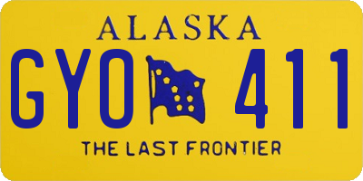 AK license plate GYO411