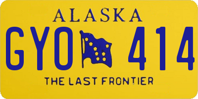 AK license plate GYO414