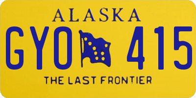 AK license plate GYO415