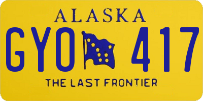 AK license plate GYO417