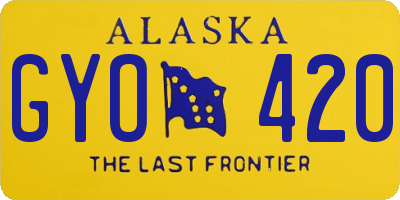 AK license plate GYO420