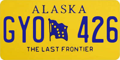 AK license plate GYO426