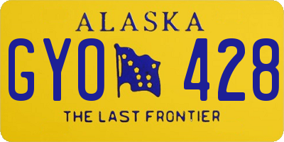 AK license plate GYO428