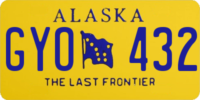AK license plate GYO432