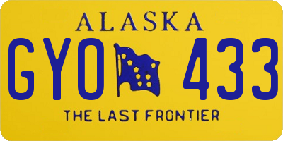 AK license plate GYO433