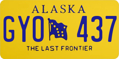 AK license plate GYO437