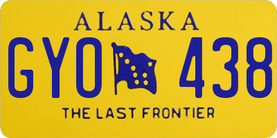 AK license plate GYO438