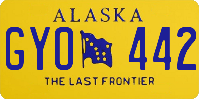 AK license plate GYO442