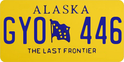 AK license plate GYO446