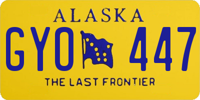 AK license plate GYO447