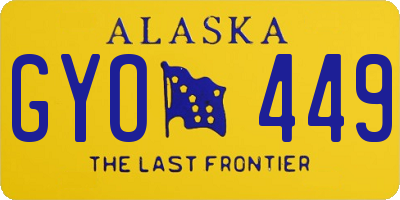 AK license plate GYO449