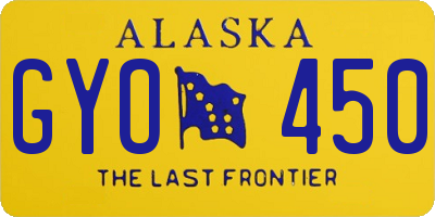 AK license plate GYO450