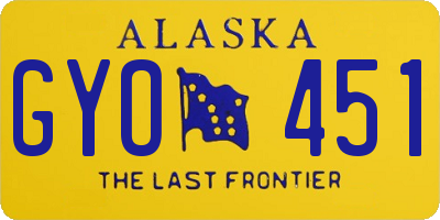AK license plate GYO451