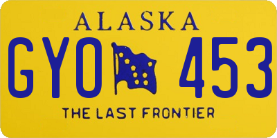 AK license plate GYO453