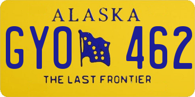 AK license plate GYO462