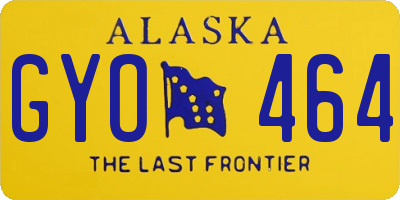 AK license plate GYO464