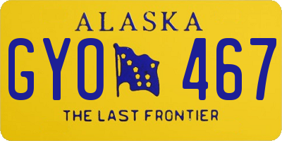 AK license plate GYO467