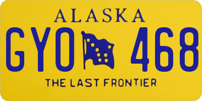 AK license plate GYO468