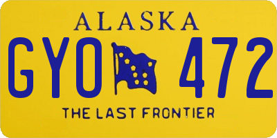 AK license plate GYO472