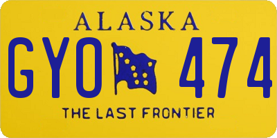 AK license plate GYO474