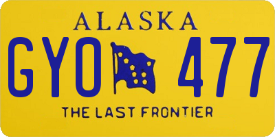 AK license plate GYO477