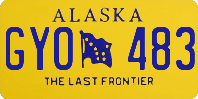 AK license plate GYO483