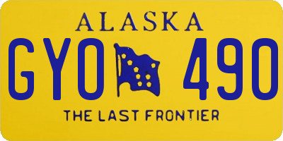 AK license plate GYO490