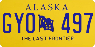 AK license plate GYO497