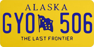 AK license plate GYO506