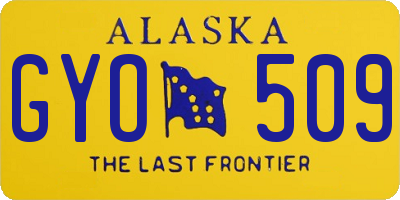 AK license plate GYO509