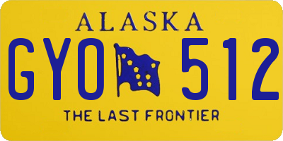 AK license plate GYO512