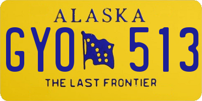 AK license plate GYO513