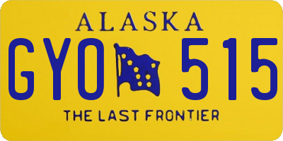 AK license plate GYO515