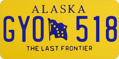 AK license plate GYO518