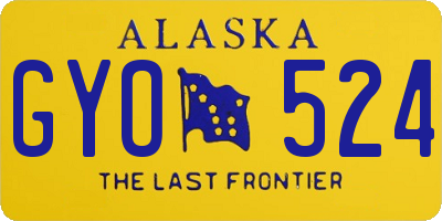 AK license plate GYO524