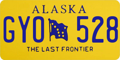 AK license plate GYO528