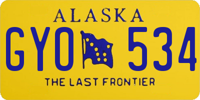 AK license plate GYO534