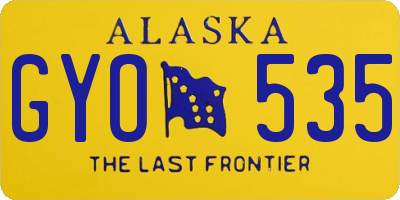 AK license plate GYO535