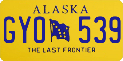 AK license plate GYO539