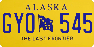 AK license plate GYO545
