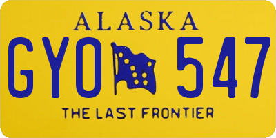 AK license plate GYO547