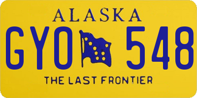 AK license plate GYO548