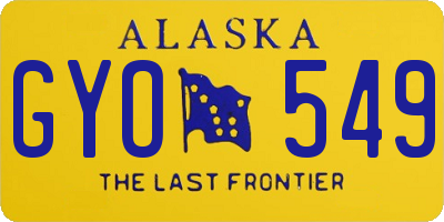 AK license plate GYO549