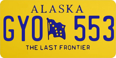 AK license plate GYO553
